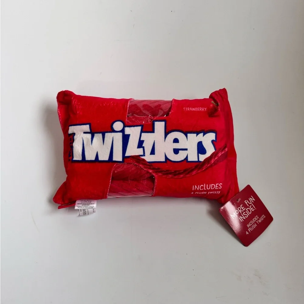 NWT iscream twizzlers plush pillow with plush twizzlers candy inside